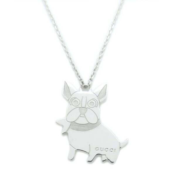 GUCCI French Bulldog Necklace in 925 Sterling Silver for Women, 294636 - Picture 8 of 8